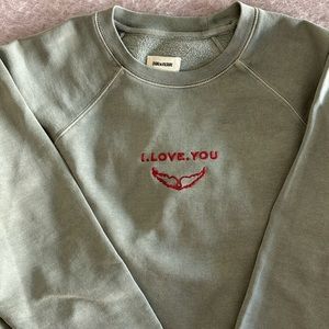 Zadig & Voltaire Sz S I Love You sweatshirt